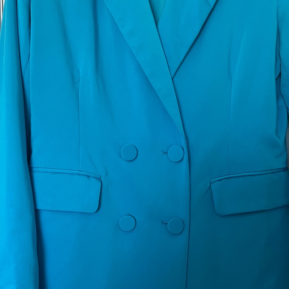 7 For All Mankind Turquoise Women's Blazer Sz M - Picture 3 of 4